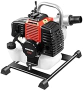 Gas Water Pump 1.5 Inch 2 Stroke 52CC Gas Powered High Pressure Water Pump 131ft Lift And 19.7ft ...