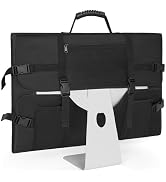 Monitor Carrying Case, Adjustable Travel Case for 24'' LCD Screens and Monitors Protective Carryi...
