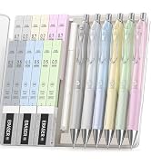 Four Candies Pastel Mechanical Pencil Set,6PCS Cute Mechanical Pencils with 432PCS 0.5 & 0.7 mm H...