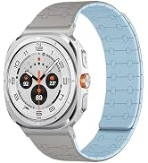 Amizee No Gap Bands Compatible with Samsung Galaxy Watch Ultra Band 47mm (2024) Women Men, Magnet...