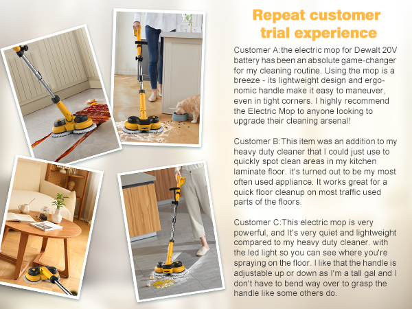 Cordless electric mop