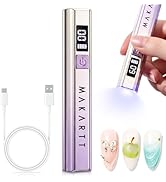 Makartt Handheld UV Light for Gel Nails – Portable Mini UV LED Nail Lamp Fast Curing Nail Dryer R...