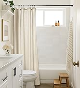 MIULEE Linen Shower Curtain