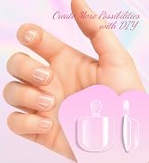 krofaue Kids Nail Tips with Handle - 240Pcs Soft Gel Press on Nails for Girls & Children for Easy...