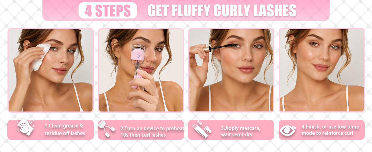 heated eyelash curler for women