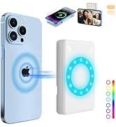 Phone Light Clip with 10W Wireless Fast-Charging, 9 Color Modes, 3000mAh High Power, Rechargeable...