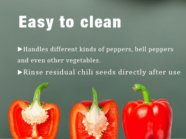 2 in 1 Red Bell Pepper Seed Corer Remover Tool