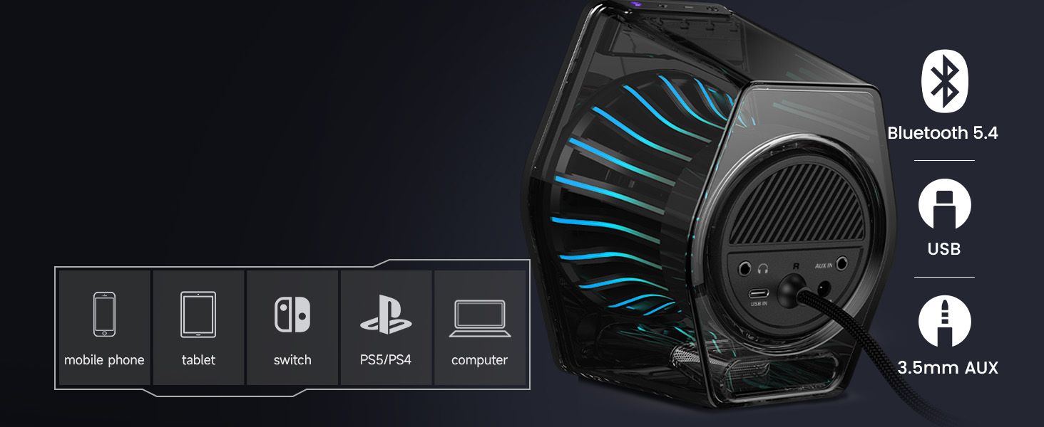Compatible with phone/tablet/computer/gaming