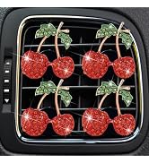 4 Pcs Cherry Decor Air Vent Clips Car Accessories,Stylish Fresheners Automotive Accessories for W...