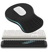 MEKASS Ergonomic Mouse Pad and Keyboard Wrist Rest Set, Super Soft Memory Foam Desk Wrist Support...