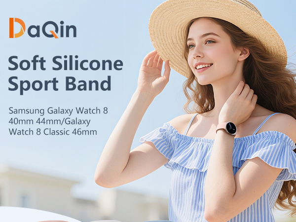 DaQin 10 Pack Silicone Bands for Samsung Watch 8 Band