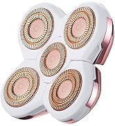 Women's Electric Shaver Replacement Heads, Face & Body Razors, White