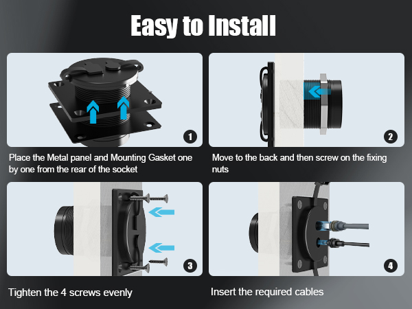 Pass Through Wall Socket
