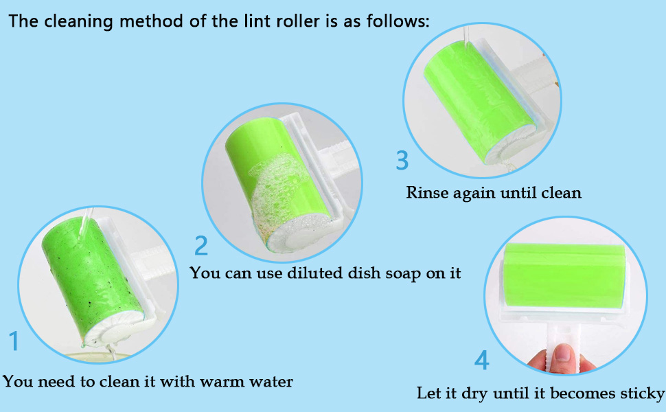 the cleaning method of the lint roller