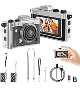 Dienspeak Mini Camera, Retro Keychain Digital Camera for Kids & Adults, 2K HD Portable Tiny Pocke...
