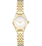 JewelryWe Chunky Cuff Watch for Women: Gold Tone Stainless Steel Open Bangle Watch - Analog Quart...