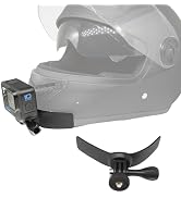 Suptig Helmet Chin Mount Helmet Mount for GoPro Max Hero 13 12 11 10 9 8 Insta360 X5 X4 DJI Osmo ...