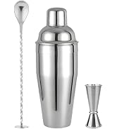 Cocktail Shaker, 24 oz Martini Shaker, Drink Shaker Built-in Strainer, Professional Drink Mixer S...