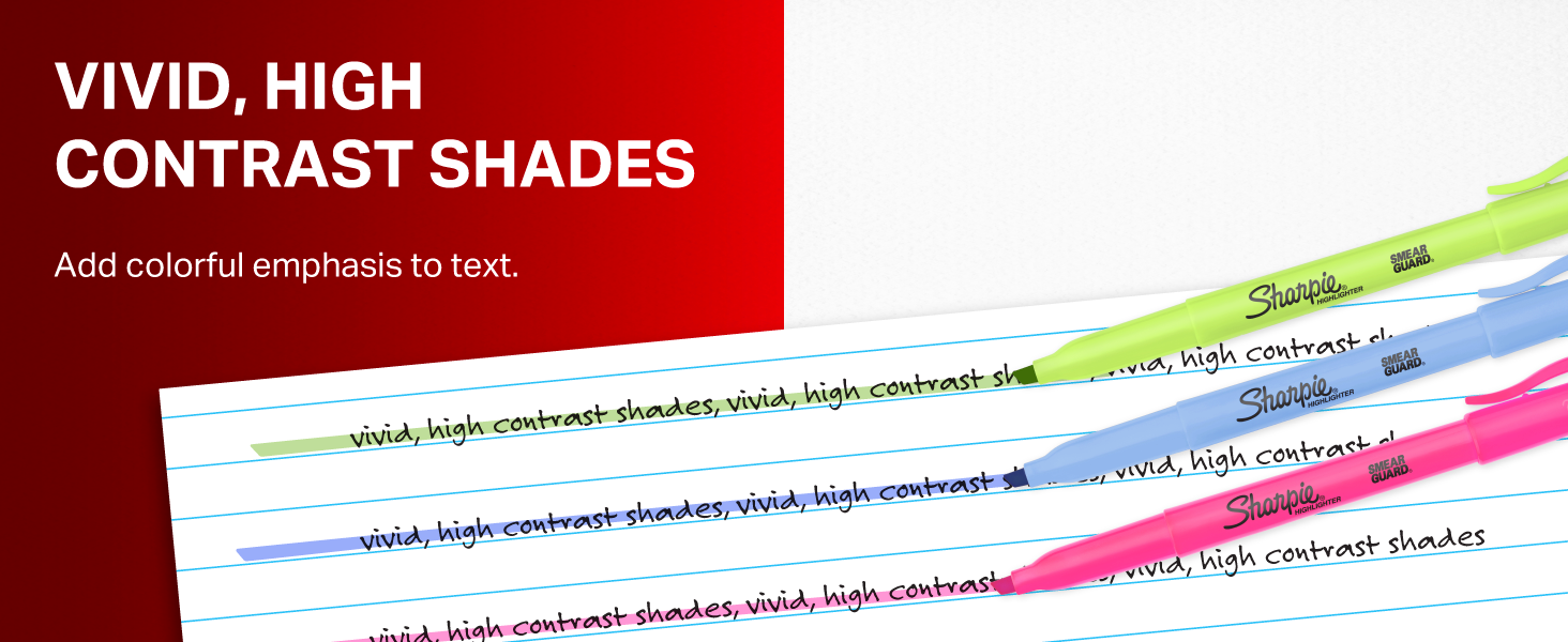 vivid high contrast shades sharpie colorful pastel emphasize school notes study teacher notebook
