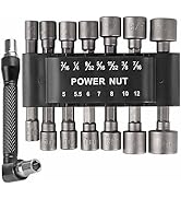 15pcs nut driver set,Hex 5/16 Drill Bit Nut Driver Set Socket Adapter 1/4 inch 42mm electrician t...