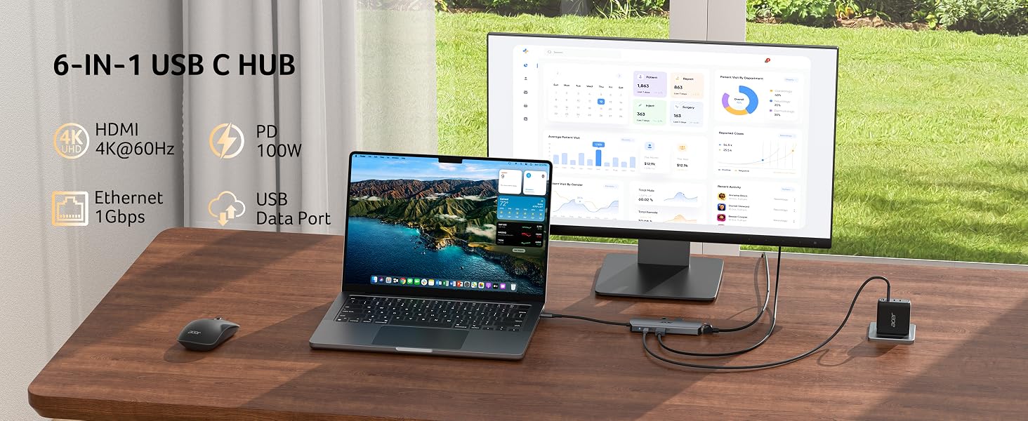 6-IN-1 USB C Hub