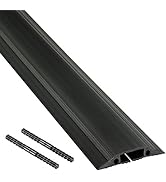 D-Line Floor Cord Cover Heavy Duty Cord Protector - FC83B, 6 Foot, Linkable | Protect Cords and P...