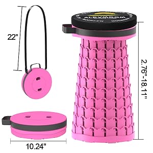 Portable Telescopic Stool Camping Chair Folding Chair for Adult Telescoping Foldable Seat
