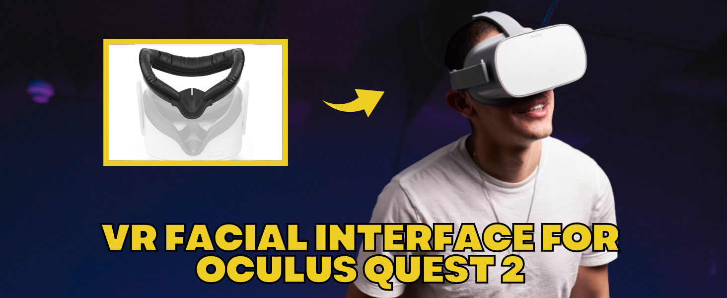 Oculus Quest 2 Face Pad Replacement, Face Cushion Pad 2PCS PU Leather Foam