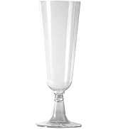 Party Essentials Disposable Two-Piece Plastic Toasting Glasses for Mimosa, Wine, Champagne, Soda,...