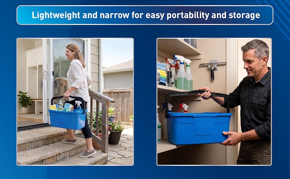 3 Gallon Bucket - Lightweight and narrow for easy portability and storage