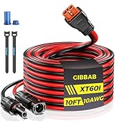 10AWG 10FT Solar to XT60i Cable, Gibbab 3 10 25FT Solar Panel Connector to XT60i-F Adapter Extens...