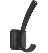 TUNNY 5-Pack Matte Black Coat Hook Square Base for Wall Hanging Towels, Robes and Coats. Perfect ...