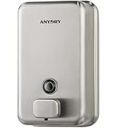 anydry Commercial Wall Mounted Soap Dispenser 37oz 1100ml Large Capacity Brushed Stainless Steel ...