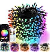 Smart Color Changing Fall Lights String 66 FT 200 LED Orange App Remote | Fall Decor, Orange Purp...