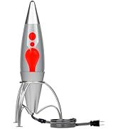 Stratford Works 17 inch Volcanic Red light, Metal based Volcanic Wax Nightlight Lamp in Red Color...