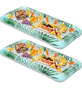 Sloosh 2-Pack Inflatable Serving Bars Cooler - Leaf Pattern Inflatable Cooler Ice Buffet Salad Se...
