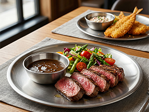 stainless steel dishes