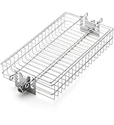 TURBRO Flat Rotisserie Basket, 304 Stainless Steel, Universal Grill Accessory, Compatible with 1/...
