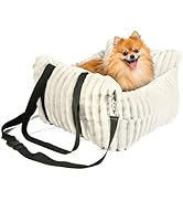 HOMLOVE Dog Car Booster Seat, for Small Dogs Under 30 lbs, Detachable Washable Travel Bed with St...