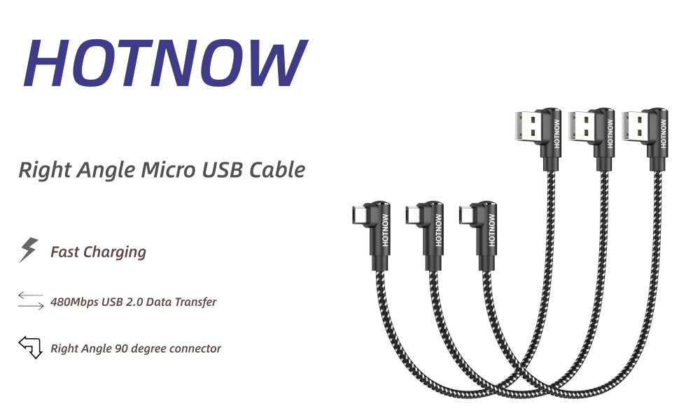 Micro USB 90 Degree Cable