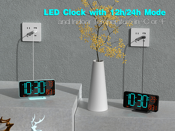 6.7in digital clock