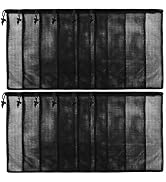 13"X15.5" 12Pcs Mesh Laundry Drawstring Bag Nylon Drawstring Gym Bag with Cord Lock Closure