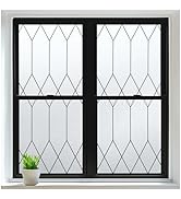rabbitgoo Window Privacy Film for Glass Windows, Frosted Glass Cling with Decorative Moroccan Lat...