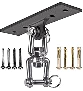 Dolibest Heavy Bag Hanger,Wall Ceiling Mount Hook 360° Rotation Wood Beam Holder Body Weight Stre...