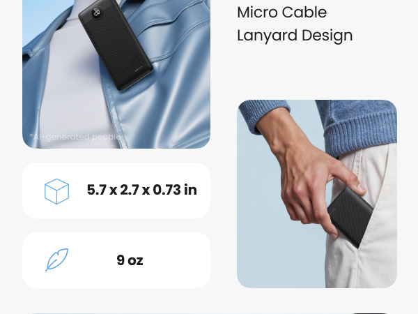 Easy to Carry-Equipped with a portable lanyard-Black