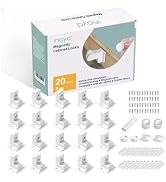 Inaya Magnetic Cabinet Locks Baby Proofing (20 Locks & 2 Keys), Child Safety Magnet Locks for Cab...