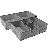 Criusia Underwear Drawer Organizer, 6 Set Foldable Underwear Drawer Organizer and Closet Dividers...
