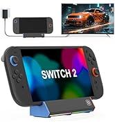 BRIBAT Switch 2 TV Dock Station for Nintendo Switch 2, Portable Docking Replacement Base Stand wi...