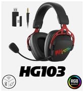 RK ROYAL KLUDGE HG103 Wireless Gaming Headset for PS5/4, Xbox, PC, Switch, BT5.3/2.4G/3.5mm Wired...