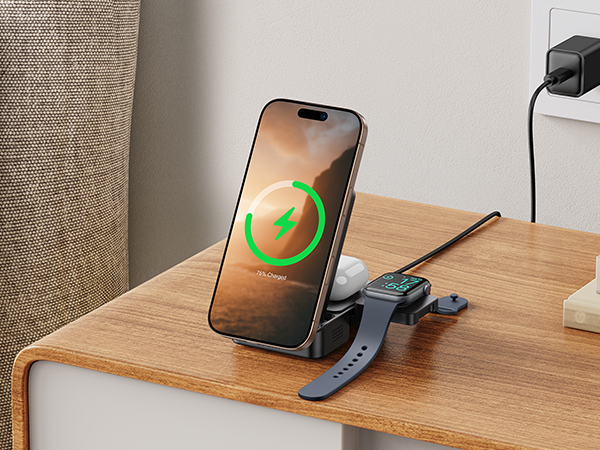 3 in 1 charging station apple travel, 3 in 1 wireless charging station apple, 3 in 1 charger